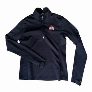 Cutter & Buck Ohio State Buckeyes 1/4 Zip Pullover Navy Womens Small